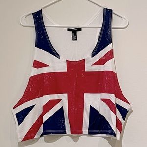 Forever21 Britain Flag Muscle Tee